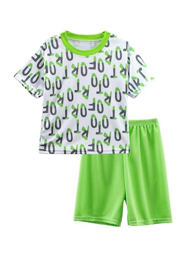 Boys Workout Suit Sports Tracksuits Piece Print Quick Dry Tshirts And Shorts Set Basketball Football Activewear3