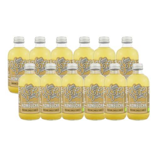 Té kombucha. Komvida. Kit sabor Manzana, canela y vainilla. 12 botellas de 250 ml. Envío en frío.