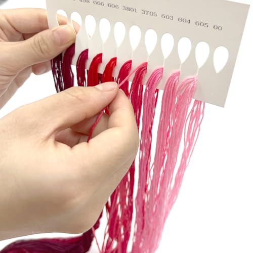Image of 1 Pieces Cross StitchEmbroidery Floss,100% Eco-Cotton Cotton Premium Skeins, Ideal for Arts & Crafts (Red Series 67890)