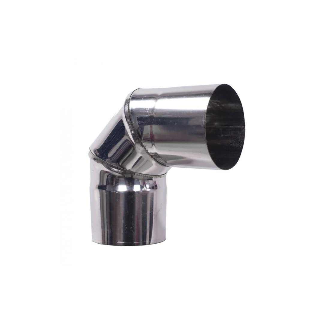 Rura wydechowa do pieca na pellet ze stali nierdzewnej 80mm AISI 304 2m prosta wkładka kominowa kolano 90° trójnik korek czyszczący złączka konektor rozeta 80-150mm żaroodporna pojedyncza