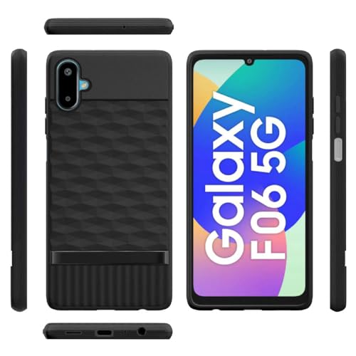 Image of Shockproof Case for Samsung Galaxy F06 5G / M06 5G | Full Camera Protection | TPU Flexible Back Cover for Samsung Galaxy F06 5G / M06 5G (Matte Black)