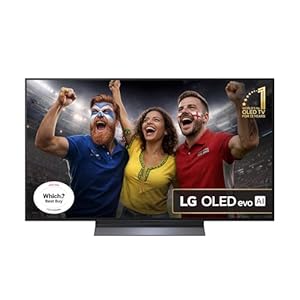 LG OLED48C55LA 48-Inch OLEDevo 4K UHD Smart TV, (α9 AI Processor, Dolby Atmos, Freeview Play and Amazon Alexa, 120Hz) [Model 2025]