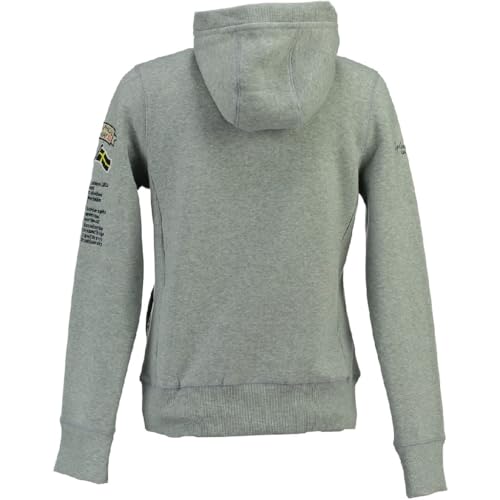 Sweat à capuche Geographical Norway gris clair pour week-end détente - 2