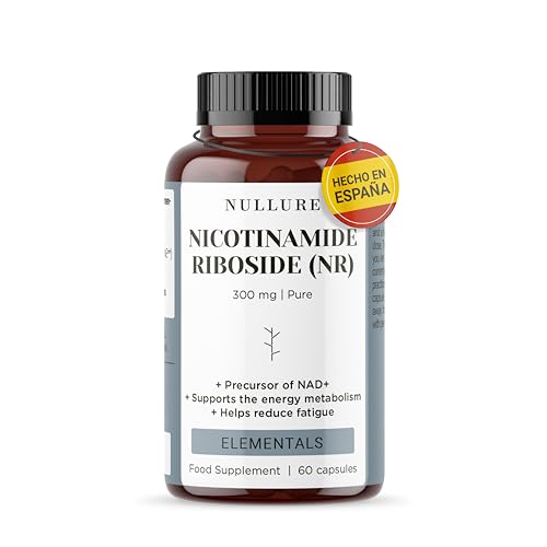 Nullure NAD Nicotinamide Riboside 300mg 60 cápsulas | NAD+ Boost | Certificado Clean Label | Testado por terceros | Vegano y sin aditivos | Alternativa NMN | NR puro >99% | NADH | Fabricado en España