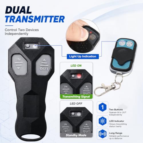 Control remoto inalámbrico de cabrestante para rescate seguro de coches y SUV 3