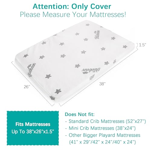 pack and play mattress protector cover zipper compatible with graco pack n play ampdream on me amppamo babe playard mattress to 15 inches waterproof viscose made from bamboo playard mattress encasement