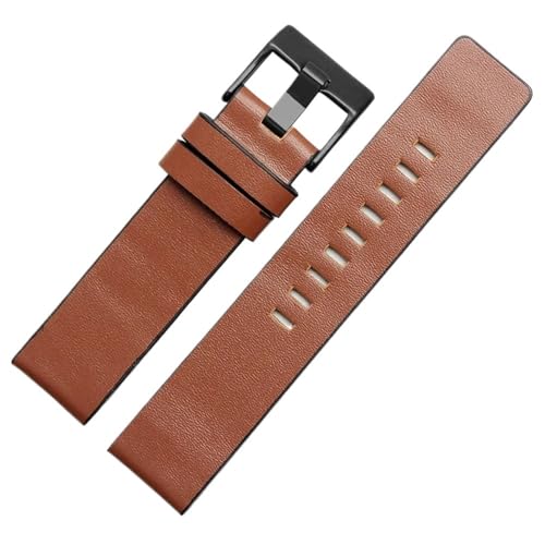 Bracelet en veau doux brun clair 30 mm pour montre homme DZ7312