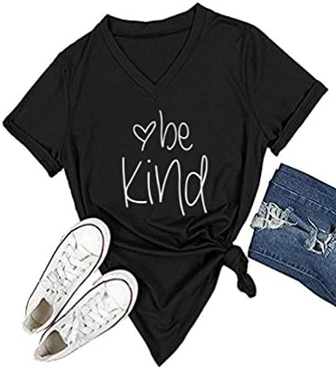 DANVOUY Womens T Shirt Casual Cotton Short Sleeve V-Neck Graphic T-Shirt Tops Tees