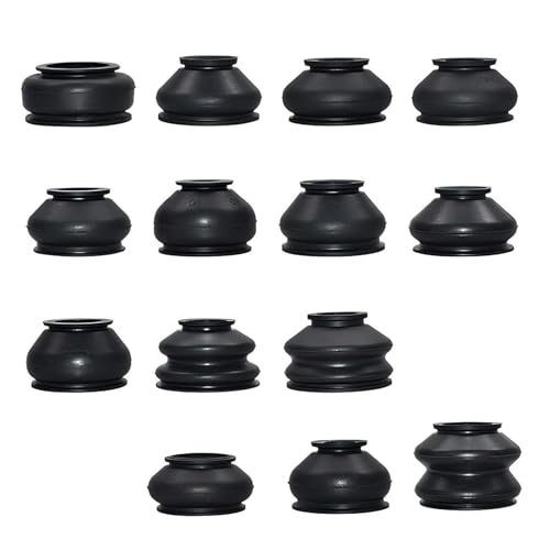 Opuweiy 14PCS Ball Joint Boot, Sealed & Anti-aging Tie Rod Rubber Dust Boot, Vehicle Suspension Turn To Rod Arm Ball Joint Head Cover, Universal for Most Cars, Trucks, SUVs (Black)
