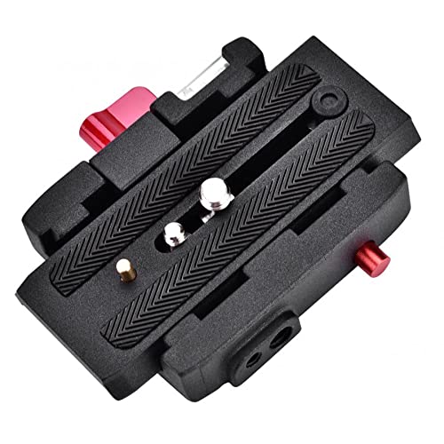 KBREE Accesorios de cámara P200 Quick Release QR Abrazadera Placa Base Trípode Montaje de Tornillo Apto para Manfrotto 500 AH 701 503 HDV 577 Placa de cámara Placa Base de Abrazadera