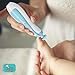 Bebe PRODUCTS Electric Baby Nail Trimmer File - Baby Nail Trimmer, Children, and Adults Toenails and Fingernails - LED Light Infant Nail Trimmer with 6 Replacement Heads and Storage Case - (Blue)