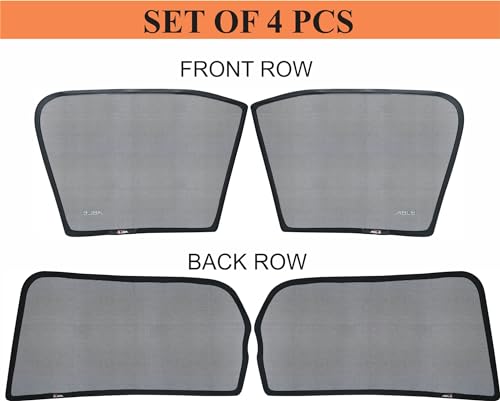Image of Able Sporty Half Car Magnetic Sun Shade Curtains for Maruti Vitara BREZZA Type-I Set of 4 Pcs (Before 2022 Model)