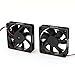 Ruilogod 2 sztuk 80mm x 15mm wentylator chłodzący DC 12V Czarny dla komputerów PC Computer CHPU Chłodnica chłodnica