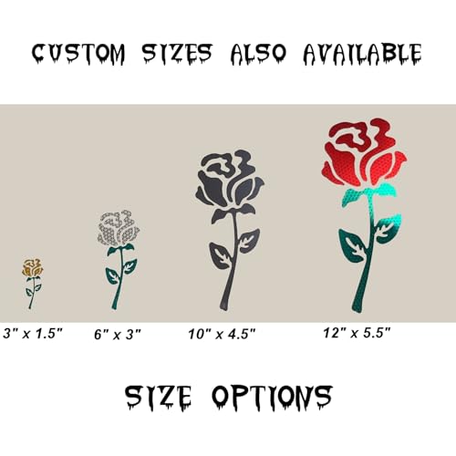 Image of High-Intensity Grade Reflective Rose Car Decal, Customizable, Multiple Colors and Size Options, Special Edition Lime Green, 3inches