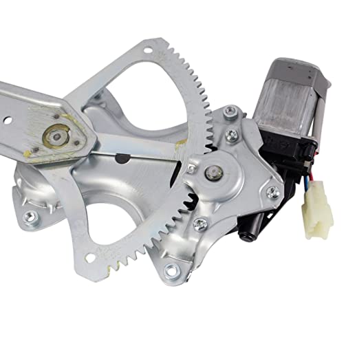 Image of TRQ Front or Rear Passenger Side Power Window Motor and Regulator Assembly Without One Touch Control Compatible with 2014-19 Toyota Highlander 2016-20 Tacoma