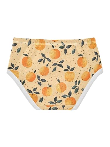 ZZKKO Orange and Polka Dots Girls Underwear Toddler Panties for Girls Comfort Brief Size 2-8T2