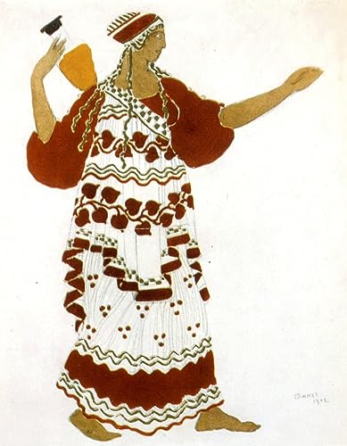 Poster L'après-midi d'une faune Leon Bakst - Toile sans cadre 58 x 90 cm pour décoration murale