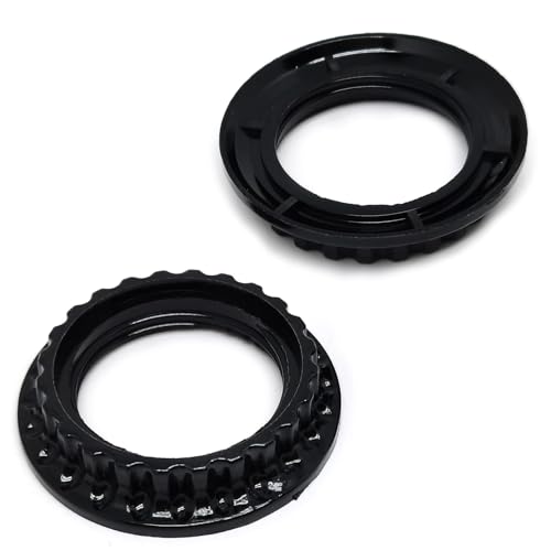 Image of 6pcs OD 54mm ID 36mm Thickness 11mm Phenolic Light Socket Shade Ring,E26 Plastic Thread Lamp Collar Ring,Lighting Fittings(Black)