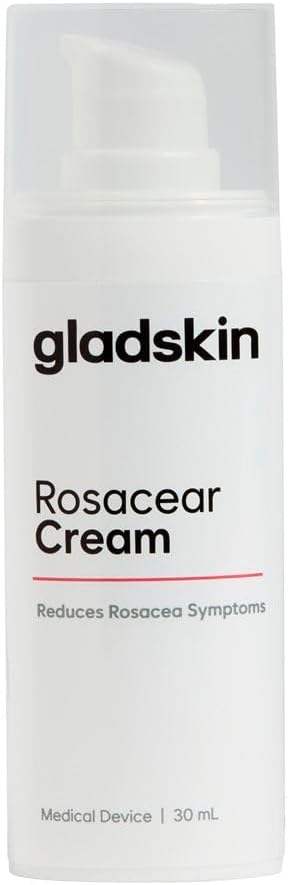 Gladskin ROSACEAR Cream* for Rosacea-Prone & Sensitive Skin (30ml) – Hydrating Face Cream, Dermatologically Tested, Fragrance-Free & Hypoallergenic