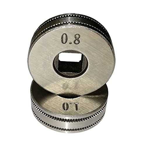 2Pcs 0.8/1.0mm Roll Wheels Knurled Groove Wire Feed Drive Rollers 25mm (1 inch) Diameter Fit for SSJ16 Wire Feeder MAG MIG Welders Equipment Parts