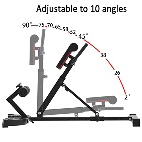 Romeinse Stoel Verstelbare Romeinse Ontlasting Squat Machine Opvouwbare Buikbeoefenaar Sit-up Training Bank Push-up Trainer Veilige Lading Lager: 120 Kg (Color : Black, S : 114 * 59 * 89cm) - Image 5