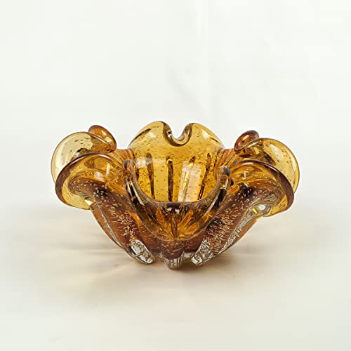 Centro de Mesa de Jantar vaso Murano grande decoração Sala e diversos ambiantes (Ambar)