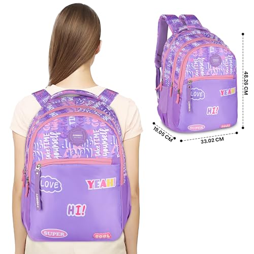 Image of Priority Blockbuster 004 Polyester 30 litres Lavender College Backpack For Boys & Girls|Casual Backpack For Men & Women|Office Backpack For Unisex (19 Inch|Large) - INV25334