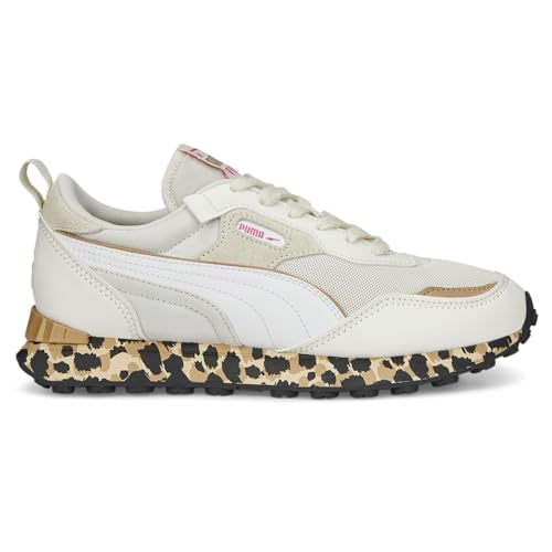 PUMA Womens Rider Fv Leopard Animal Lace Up Sneakers Shoes Casual - Off White - Size 7 M - Main Image