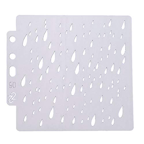 Uteruik - Plantillas de Dibujo para Dibujo, diseño de Gota de Agua, para álbumes de Recortes, Tarjeta de Recortes, 1 Unidad