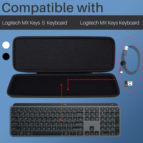 Funda rígida Lebakort para Logitech MX Keys S (Graphite) miniatura 3