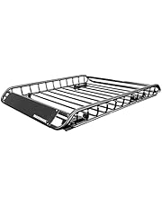 MAXXHAUL 70115 Universal Steel Roof Rack Car Top Cargo Carrier/Basket - 46&#34; X 36&#34; X 4-1/2&#34; - 150 lb Capacity, Black