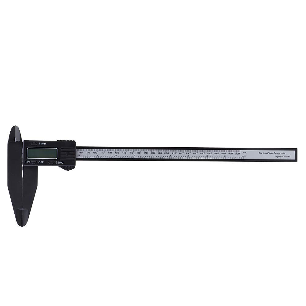 Calibrador Digital 150mm / 300mm Calibrador Electrónico Digital Regla de Carbono Con Herramienta de Medición de Garra Larga Herramienta de Medición de Calibradores(300mm)
