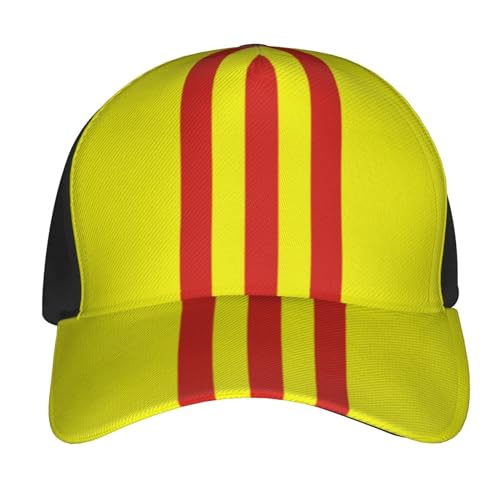 Gorra de béisbol bandera Vietnam del Sur ajustable negra
