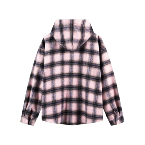 RTTUIOP Mens Jacket Mens Zip Up Hoodies Vintage Coat Long Sleeve Work Plus Size Comfort Lightweight Button Plaid Hoodies Coat2