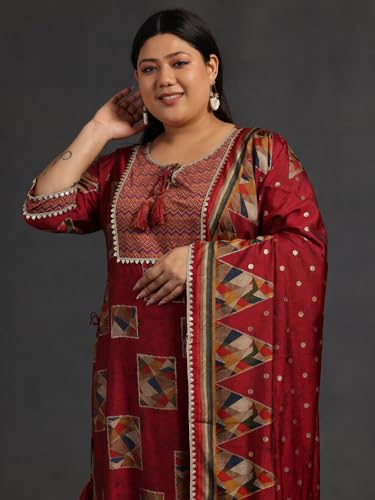 Image of Extra Love By Libas Women's Silk Blend Kurta Set