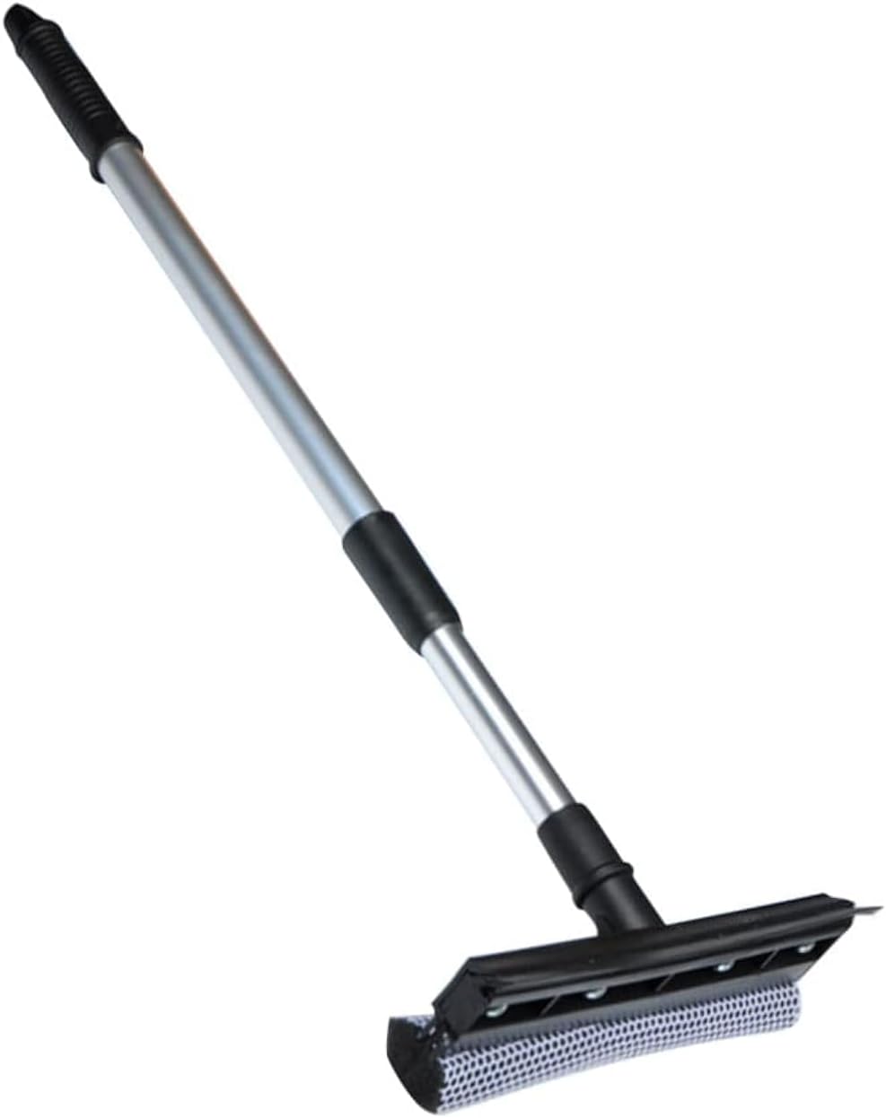 All- Window Squeegee with Extendable Stainless Steel Pole Dual- side Squeegee Window Cleaner Telescopic Glass Scraper Wiper Window Cleaning Tool