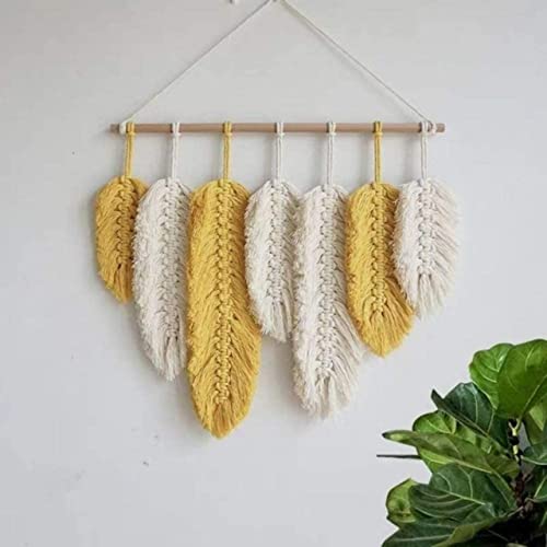 Image of ecofynd 100 Meters Lemon Yellow Colour Cotton Cord, Colour Dori for Wall Hanging Plant Hanging Craft Making, Natural Thread Rope for Handmade Plant Hanger (Cord-YLW)
