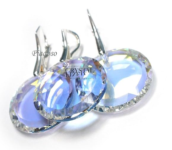 Conjunto Aurora Borealis plata 925 pendientes colgantes y collar 5