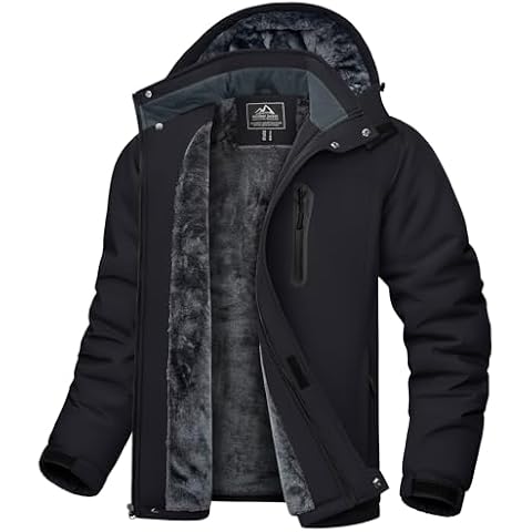 KEFITEVD Men's Waterproof Fleece Ski Jacket Cover