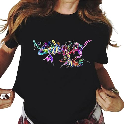 Frauen Aerobic Zunba T-Shirt Rundhalsausschnitt Kurze Ärmel Workout Cha-cha Tanz Fitness Einzigartiger Stil Pullover T-Shirt Tops Frauen Aerobic Zunba T-Shirt Rundhalsausschnitt Kurze Ärmel Workout Cha-cha Tanz Fitness Einzigartiger Stil Pullover T-Shirt Tops