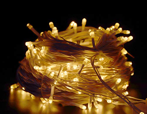 Image of MPROW 11 Meter 40 LED Decorative Golden Still Led String Light | 36 Feet Single Colour Diwali Still Led Ladi String Light for Home Decor, Christmas, Diwali and Festive Decoration (Warm White)