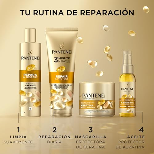 Miniatura 4 de Pantene Pro-V Repara y Protege Mascarilla de Keratina, Pelo Dañado, 3x300ml