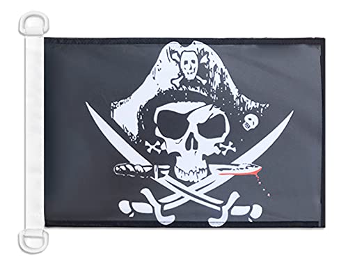 AZ FLAG Pirate Deadman Chest Triconner Nautical Flag 18'' x 12'', Pirates flags 30 x 45 cm, Banner 12x18 in for boat — image 1