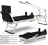 77.5' Foldable Pilates Reformer Machine for Home – Dual Resistance Springs & Cords, Jump Board, 400 lbs Capacity – Professional Home Gym Equipment for Beginners & Advanced Workouts
