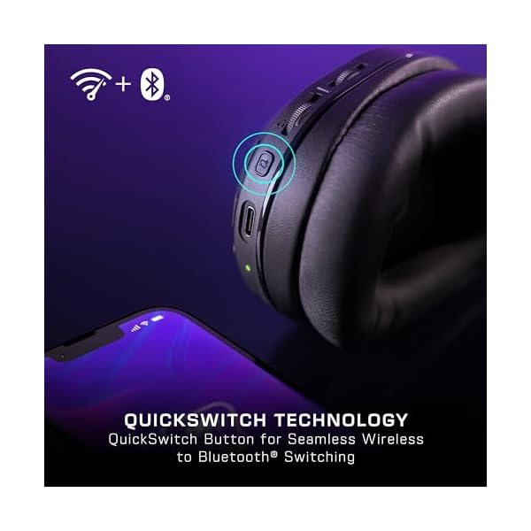 Turtle Beach Stealth 500 Wireless Amplified Gaming Headset for PC, PS5, PS4, Nintendo Switch, & Mobile – 40-Hr Battery, Bluetooth, Memory Foam Cushions, Flip-to-Mute Mic, EQ Presets – Black - Image 5