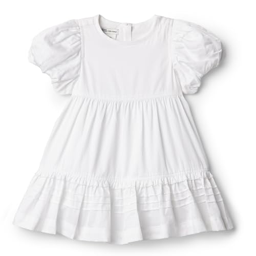Amazon Essentials x Sofia Grainge Abito con Maniche a Sbuffo Bambine e Ragazze, Bianco, 3 anni