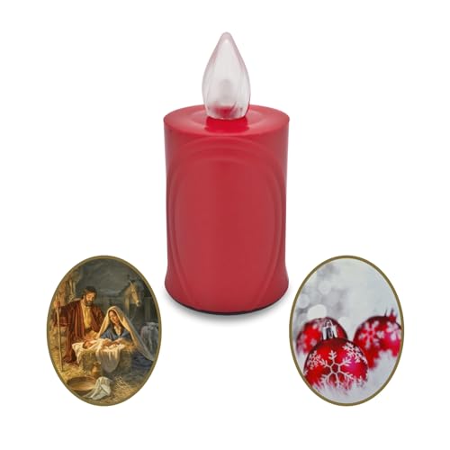 AROBA LED WEIHNACHTSKERZE - mit Flackereffekt wie echte Kerze - lange...