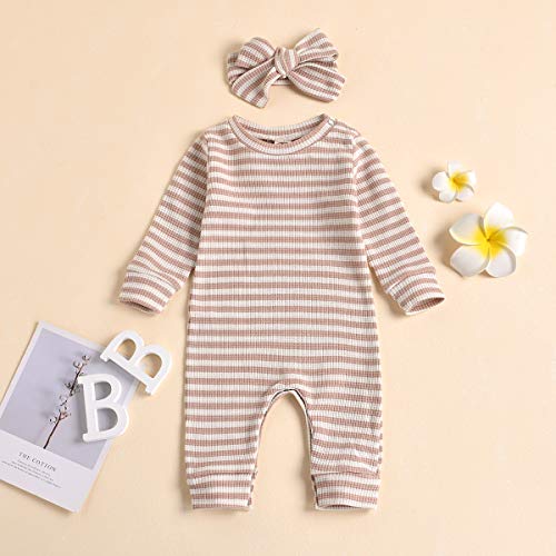 Aimaopao Newborn Infant Baby Girl Romper Bodysuit Girls Stripe Print One Piece Jumpsuit Pants Clothes Outfits thumb #1
