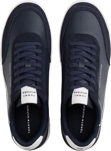 Tommy Hilfiger Herren Th Basket Core Leather Suede Mix FM0FM05881 Low-Top, Blau, Größe 40 – Ansicht 5