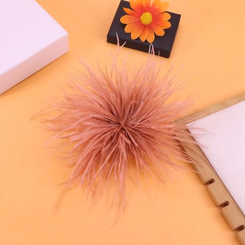 Image of CSIYANJRY99 Dainty Feather & Rose Flower Large Brooch Lapel Pins Delicate Elegant Handmade Flower Brooches Pin Classic for Wedding Party Dance Banquet for Women Dress Suit Ceremony Clothes Accessories Jewelry Valentine's Day Gifts